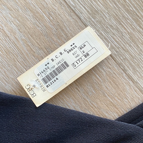 BCBG Sleek Black Midi Dress, Vintage, siize 2, NWT - Picture 3 of 8
